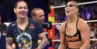 Cris Cyborg (left) has often resorted to hurling insults and abuses towards Ronda Rousey (right)
